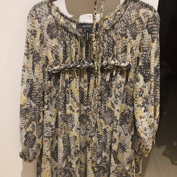 ISABEL MARANT Martin Snakeskin SILK Braided Tunic dress - Picture 3 of 12
